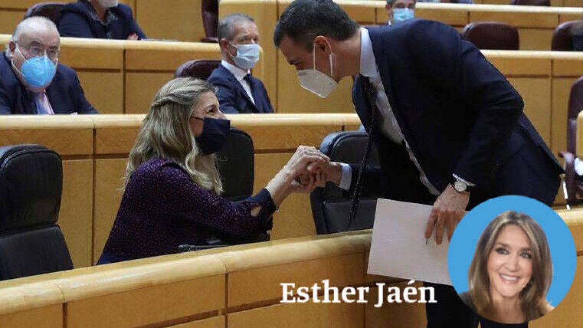 Yolanda Díaz y Pedro Sánchez