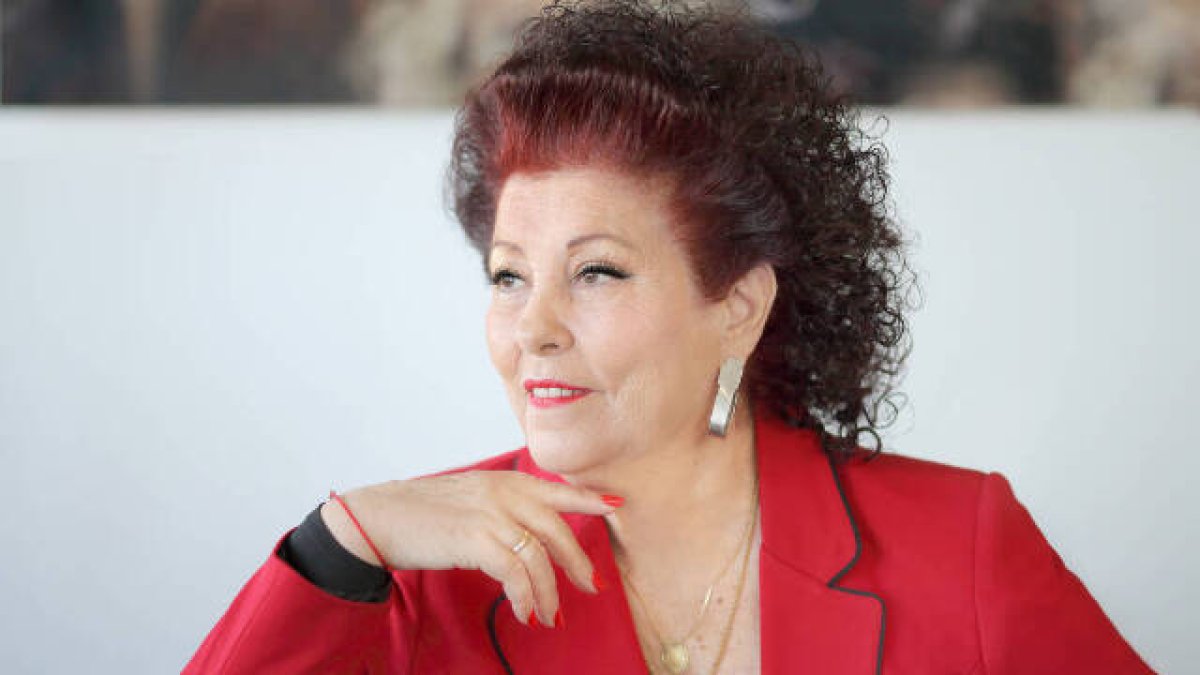 Consuelo Císcar, durante la entrevista. Fotografía: Víctor Cucat
