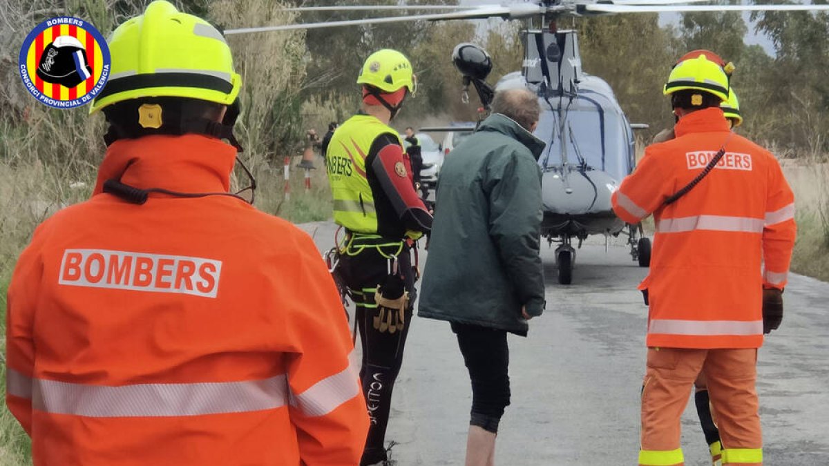 Imagen del momento del rescate.