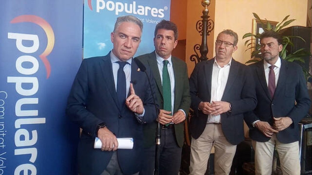 Elías Bendodo, Carlos Mazón,Toni Pérez y Luis Barcala