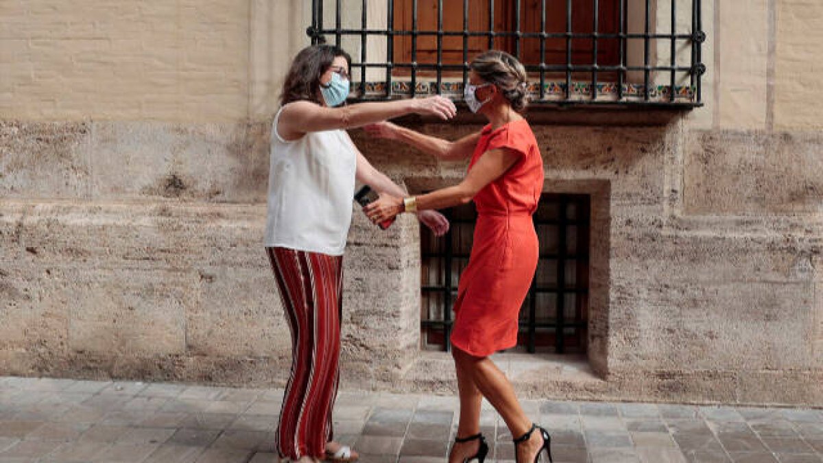 Mónica Oltra y Yolanda Díaz en uno de sus encuentros