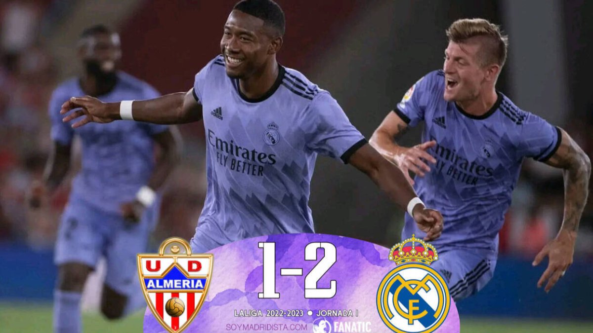 Almería 1 - 2 Real Madrid: Victoria lateral
