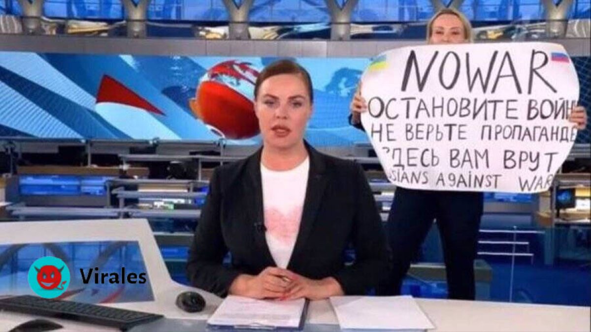 La protesta que desencadena la detención de la periodista que desafió a Putin