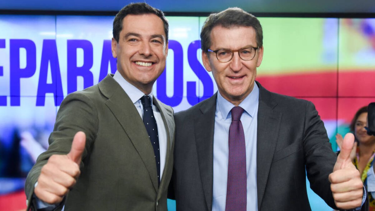 Juanma Moreno y Alberto Núñez Feijóo