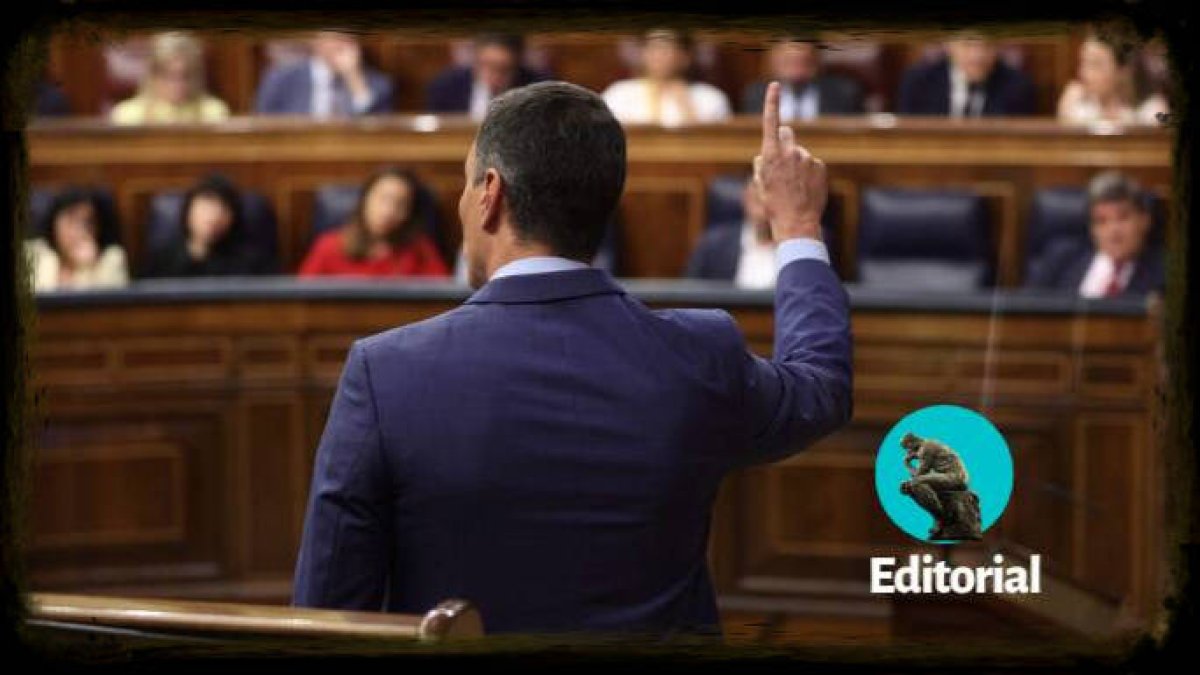 Pedro Sánchez, este miércoles en el Congreso