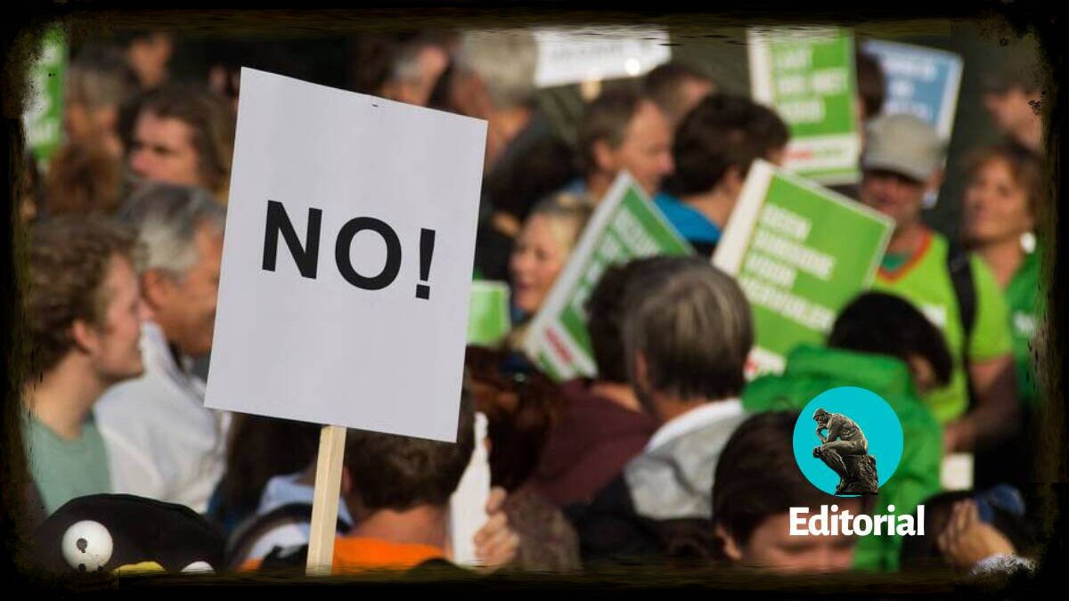 Una imagen habitual de una protesta