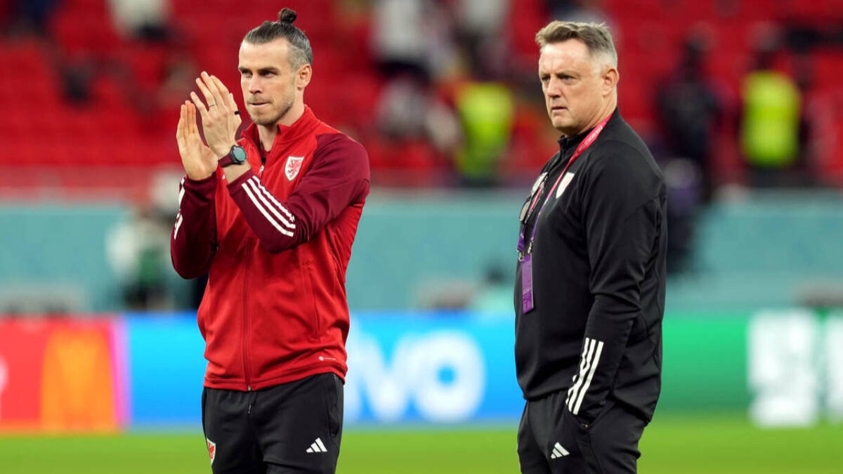 Bale, en uno de los partidos mundialistas con Gales en Catar.