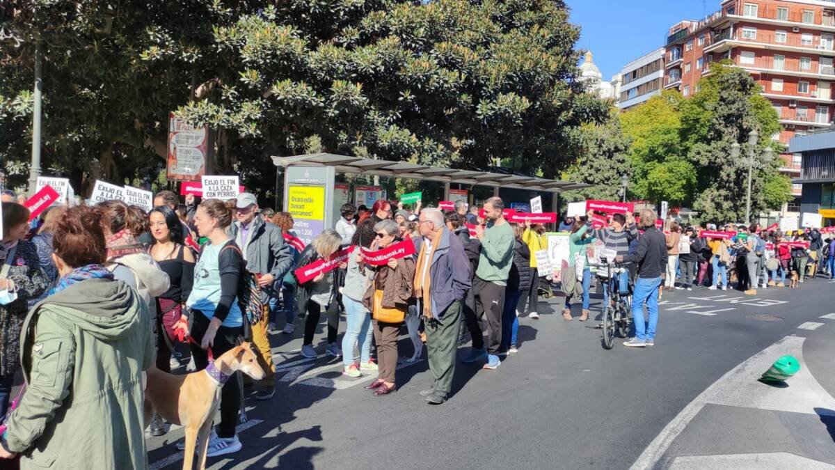 Manifestación contra la caza en Valencia.
