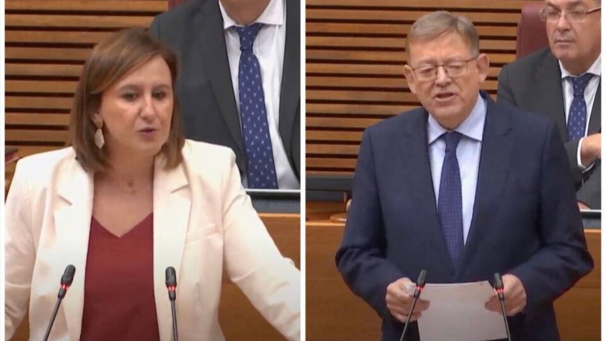 María José Catalá y Ximo Puig en la sesión de control