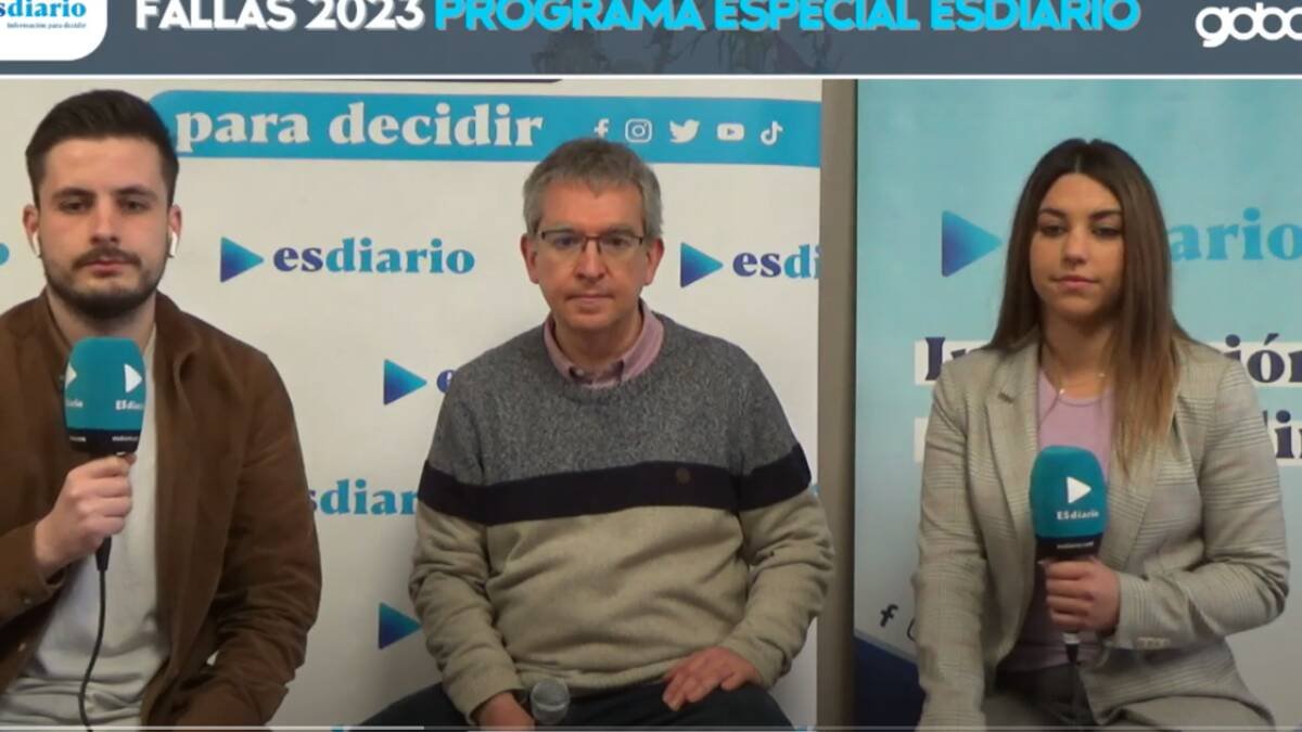 Santiago Posteguillo durante su entrevista en el set de ESdiario.