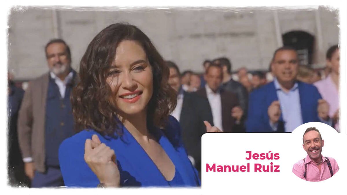 Isabel Díaz Ayuso graba un segundo spot de campaña.