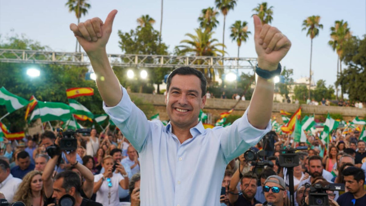 El presidnete de la Junta de Andalucía y del PP-A, Juanma Moreno.