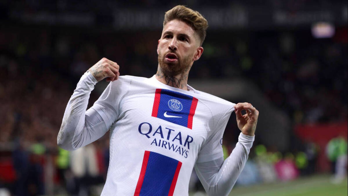 Sergio Ramos, tras marcar un gol con el PSG.