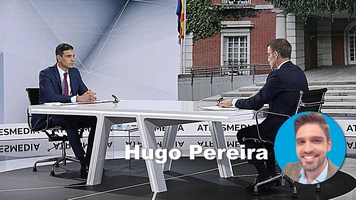 Pedro Sánchez frente a Alberto Núñez Feijóo en el cara a cara de Atresmedia