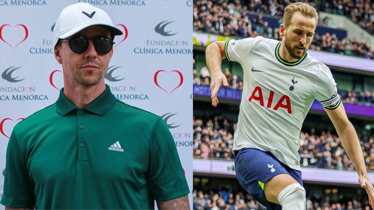 El exjugador del Real Madrid, Guti, y el delantero del Tottenham, Harry Kane.