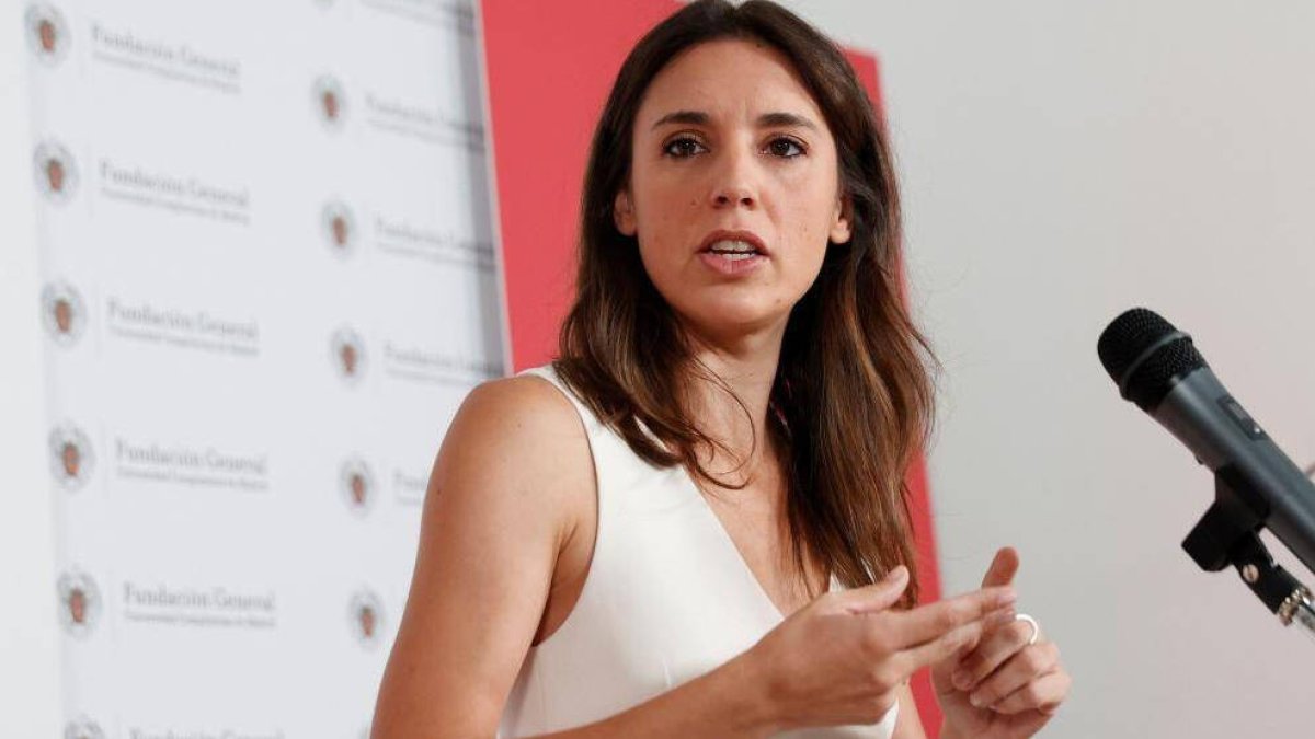 La ministra de Igualdad, Irene Montero