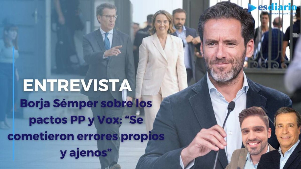 En la imagen se ve a Borja Sémper, vicesecretario de Cultura y Sociedad Abierta del Partido Popular