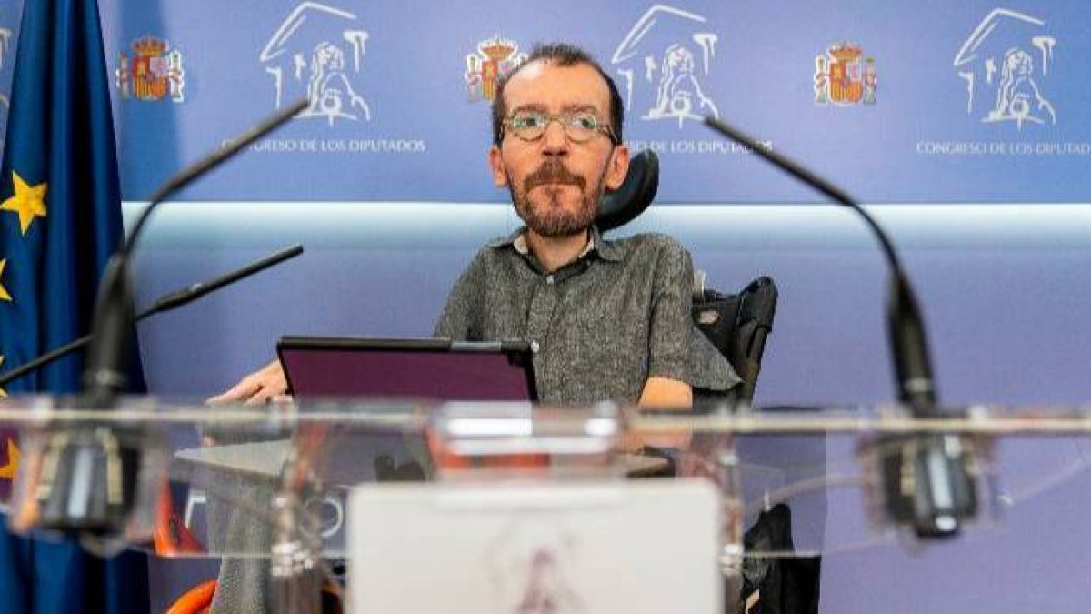 Echenique, este martes en el Congreso de los Diputados.