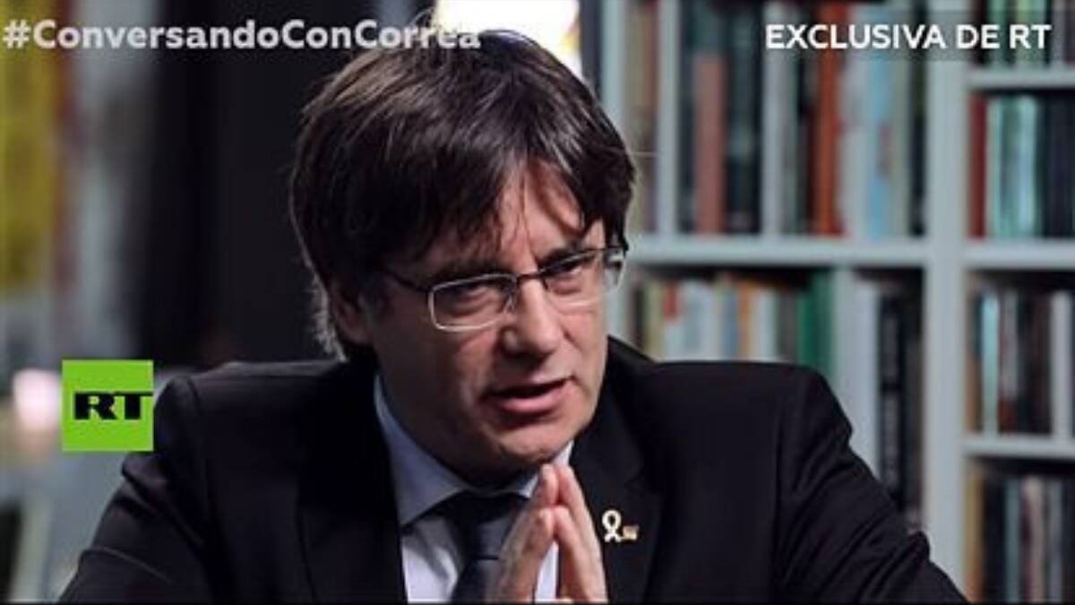 Puigdemont en Rusia Today, financiada por el Kremlin