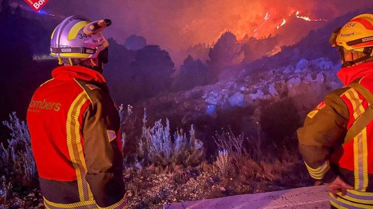 Imagen del incendio. Bomberos Alicante