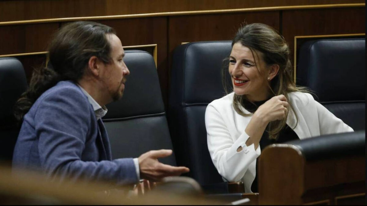 Pablo Iglesias con Yolanda Díaz en una imagen de archivo