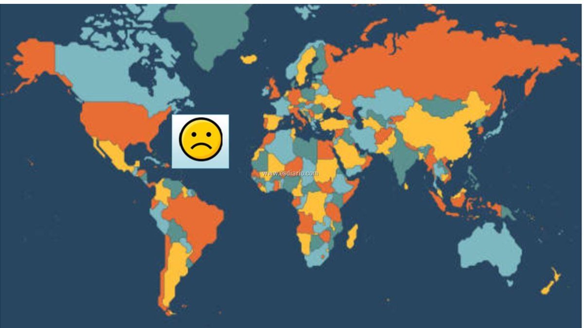Países más infelices del mundo