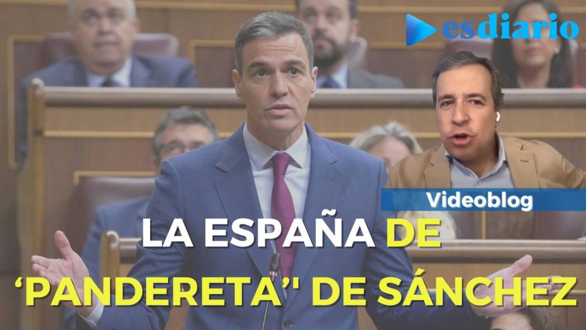 Al fondo de la imagen se ve a Pedro Sánchez, presidente del Gobierno
