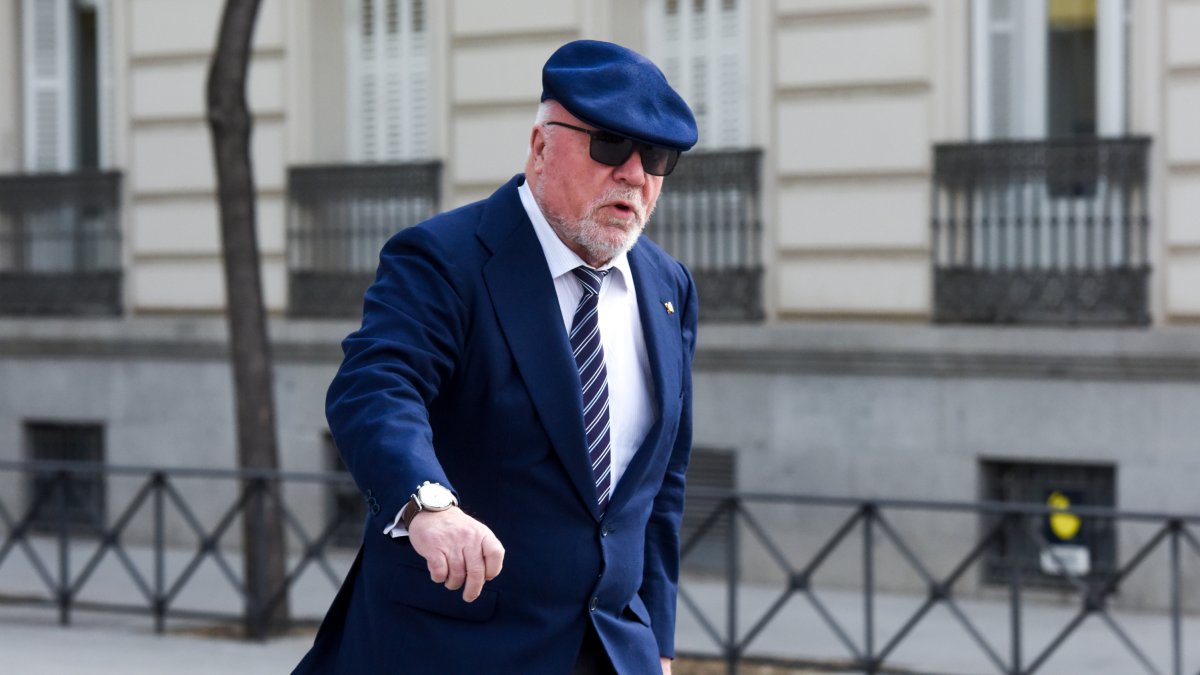 El comisario José Manuel Villarejo a su llegada a la Audiencia Nacional.