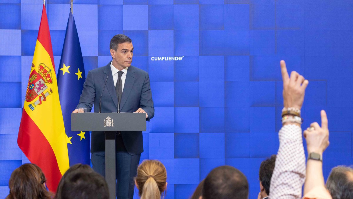El presidente del Gobierno, Pedro Sánchez