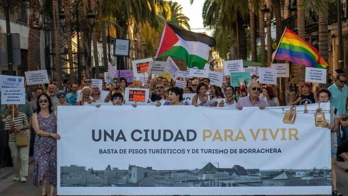Manifestación del sábado 20 de julio en El Puerto para llamar la atención sobre la
