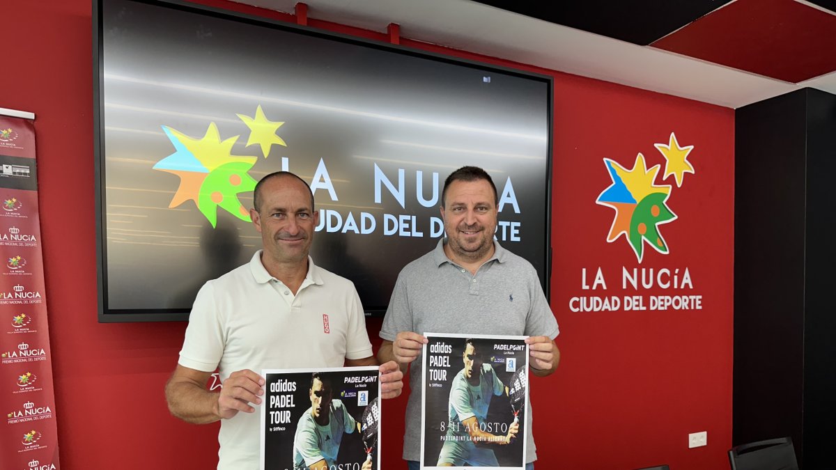 Alex González, pte. Club Padel Point La Nucía y Sergio Villalba, concejal de Deportes