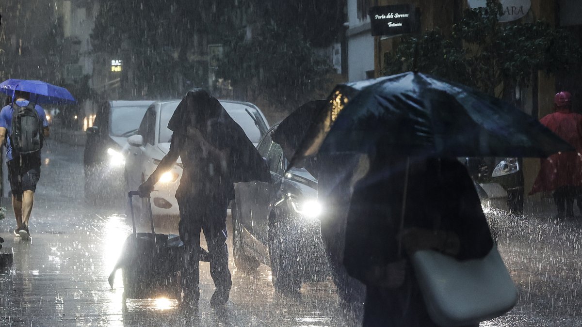 Imagen archivo lluvias en Valencia