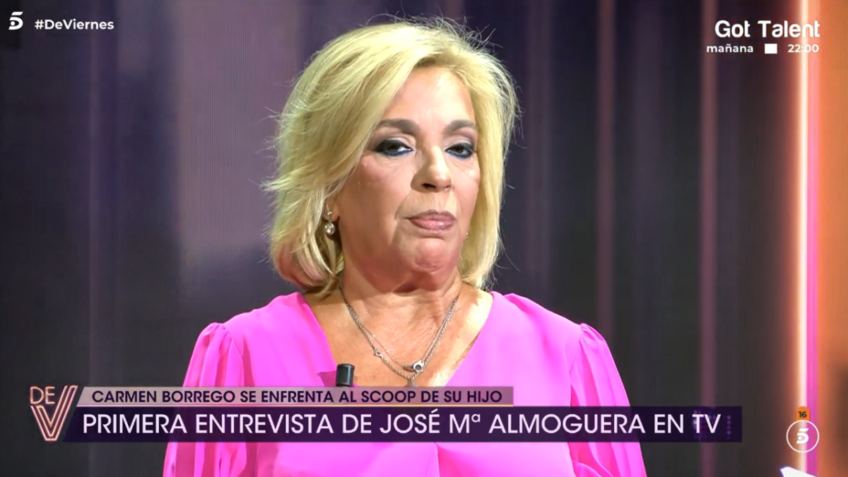 Carmen Borrego se defiende de las acusaciones de su hijo en