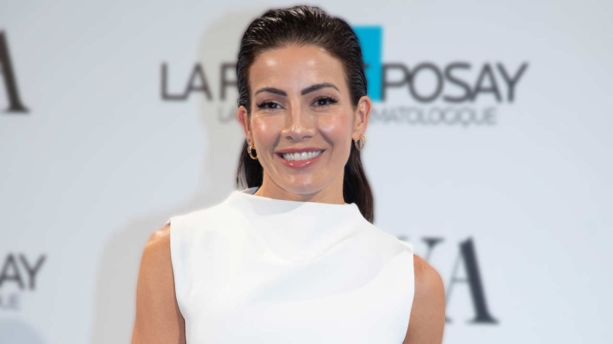 Virginia Troconis en un photocall de una de las marcas de las que es imagen