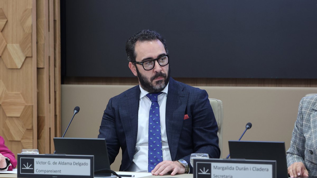 Víctor de Aldama, el pasado mes de mayo en una comparecencia en el parlamento balear.