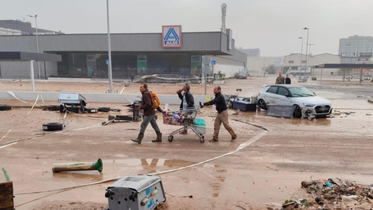 Ladrones del ALDI durante la DANA