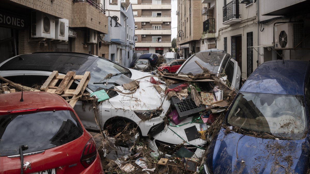 Estragos de la riada, a 31 de octubre de 2024, en Aldaia, Valencia, Comunidad Valenciana