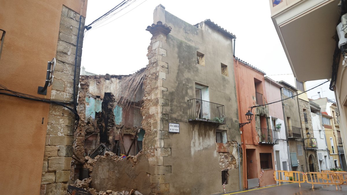 Una vivienda derrumbada por la DANA, a 31 de octubre de 2024, en Cabanes