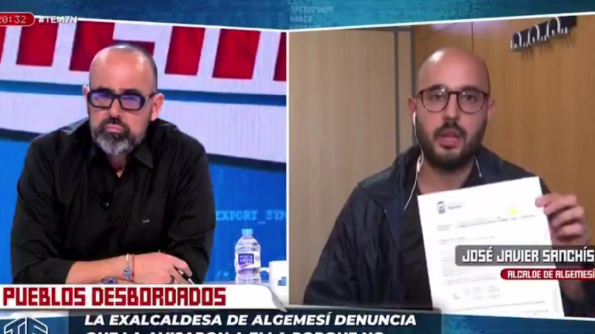 El alcalde de Algemesí, José Javier Sanchís, durante su intervención en 'Todo es Mentira', en Cuatro.
