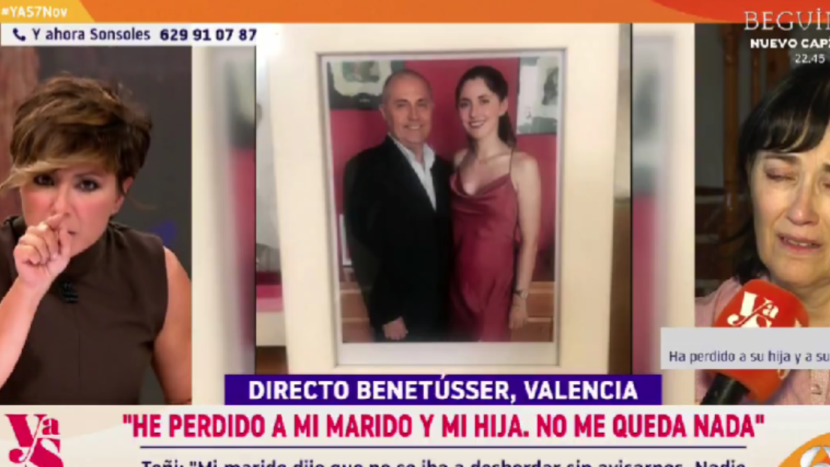 Sonsoles Ónega entrevista a Toñi, vecina de Benetússer que ha perdido a su marido y su hija por la DANA.