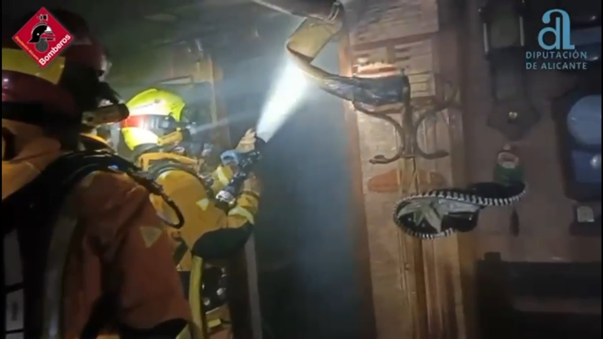 Imagen de la extinción del incendio