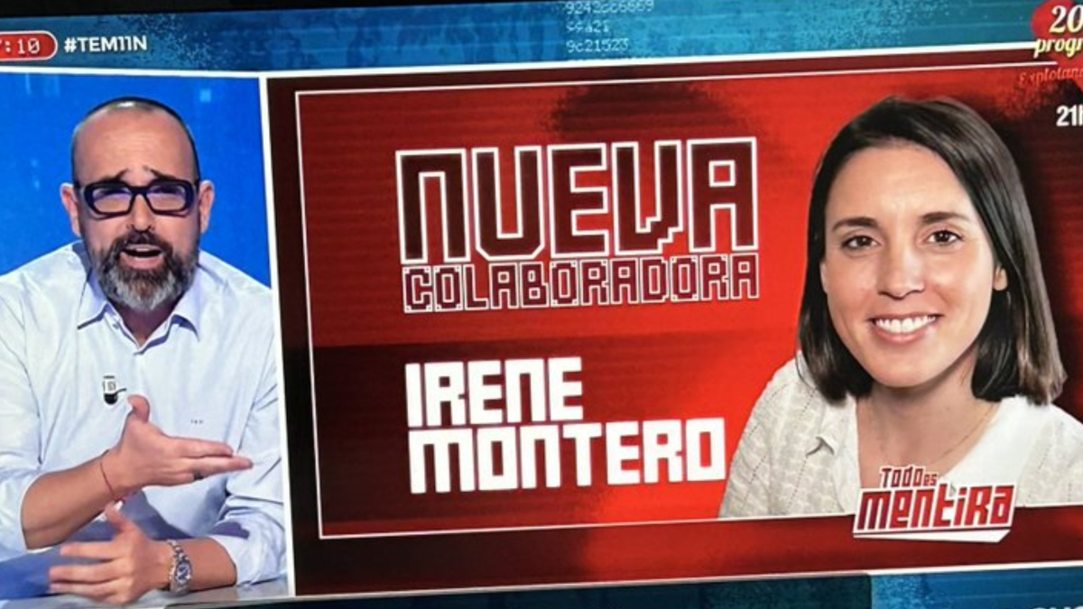 Risto Mejide anuncia el fichaje de Irene Montero como colaboradora de 'Todo es mentira'.