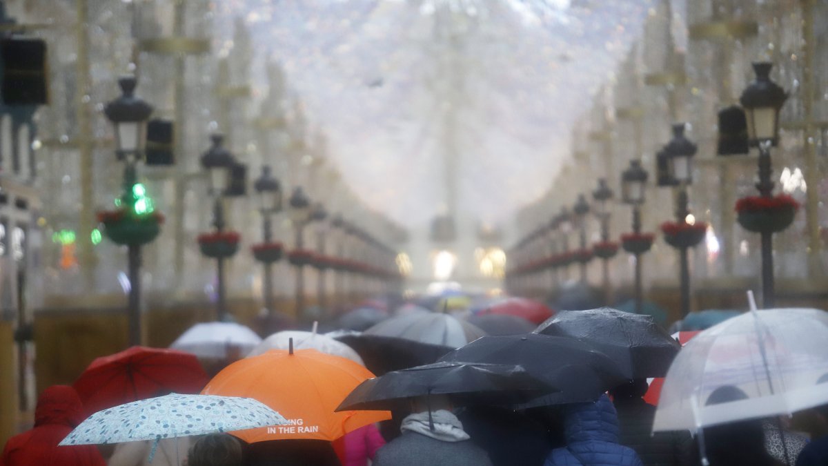 Imagen de archivo de lluvias en Málaga.