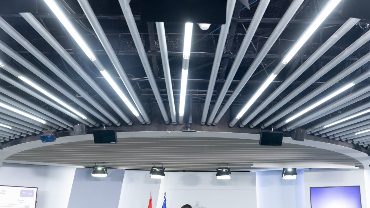 El presidente del Gobierno, Pedro Sánchez, durante una rueda de prensa posterior a la reunión del Consejo de Ministros.