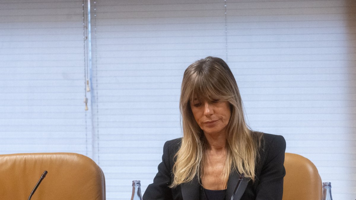 Begoña Gómez, la semana pasada en la Asamblea de Madrid.