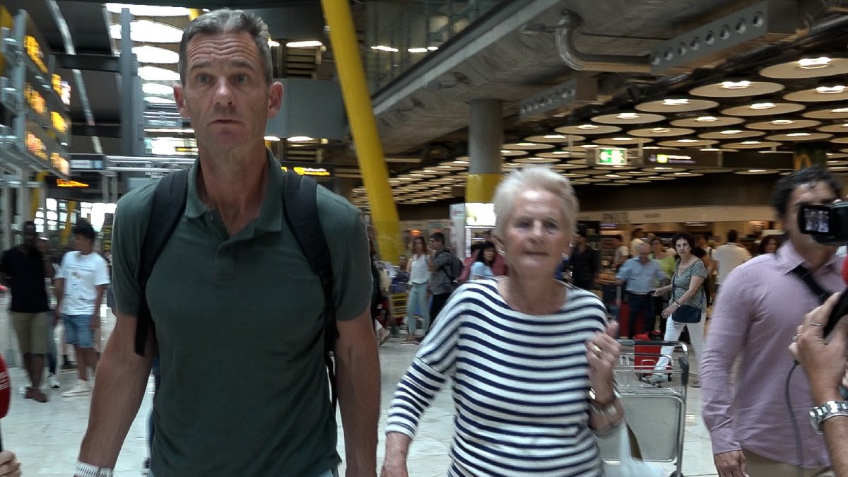 Iñaki Urdangarin y su madre Claire Liebaert, en Madrid en 2023.
