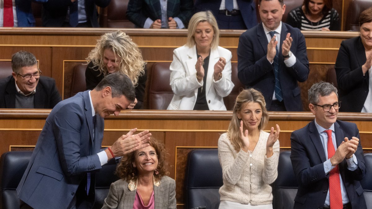 El presidente del Gobierno, Pedro Sánchez, durante una sesión plenaria.