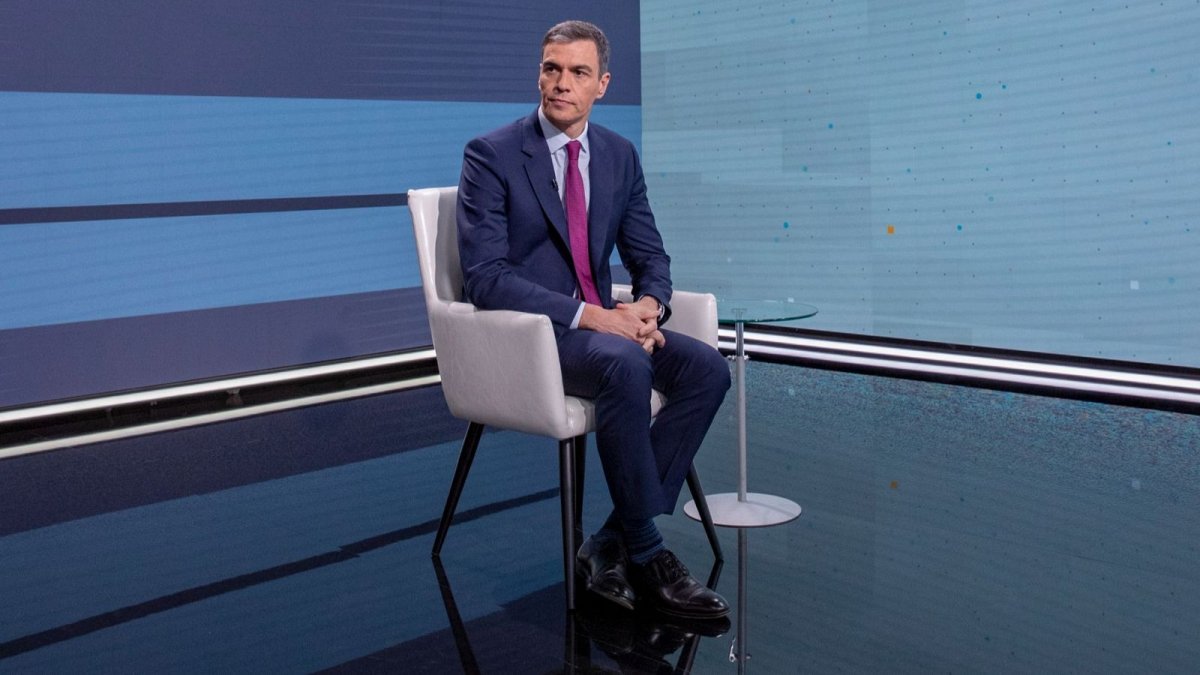 Pedro Sánchez, en una de las entrevistas en TVE.