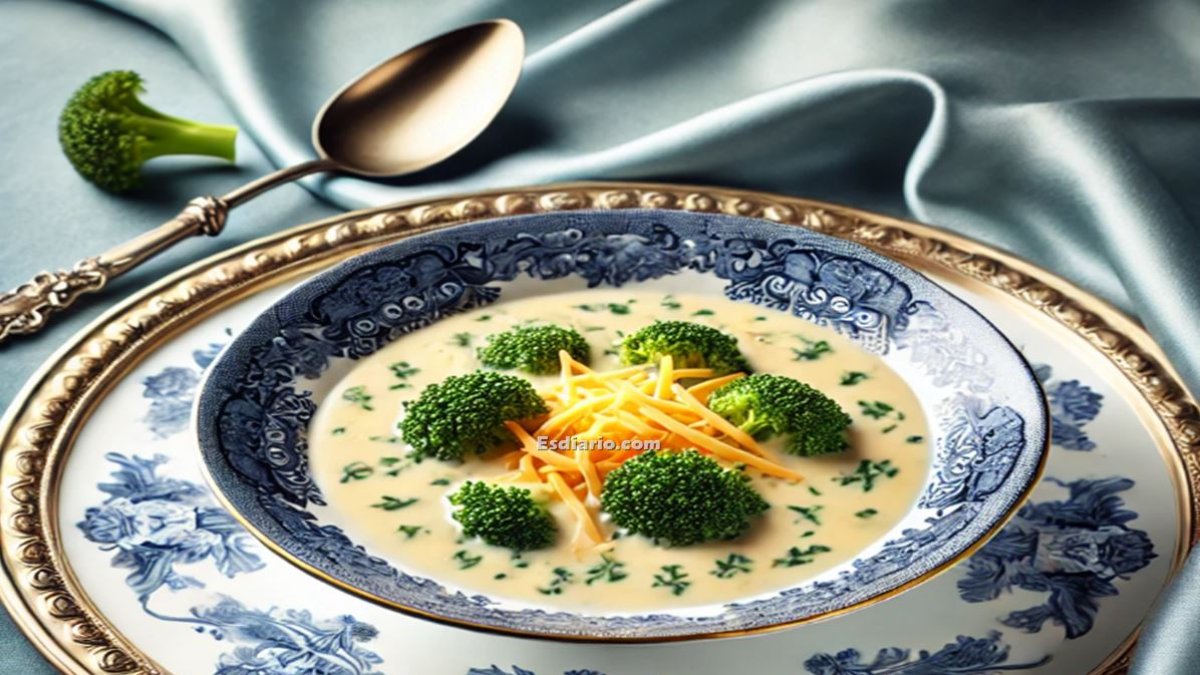 Sopa de brócoli y queso