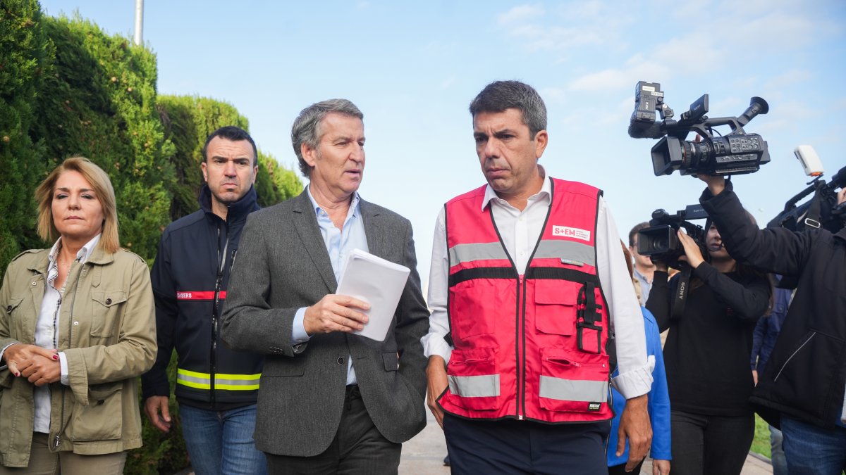 Feijóo y Mazón, en la primera visita del líder del PP a Valencia el pasado 31 de octubre.